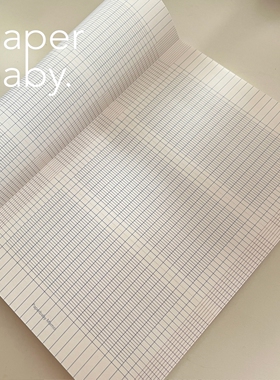 paperbaby·极简海盐法文格拍纸本外文学习型笔记本手帐内页素材