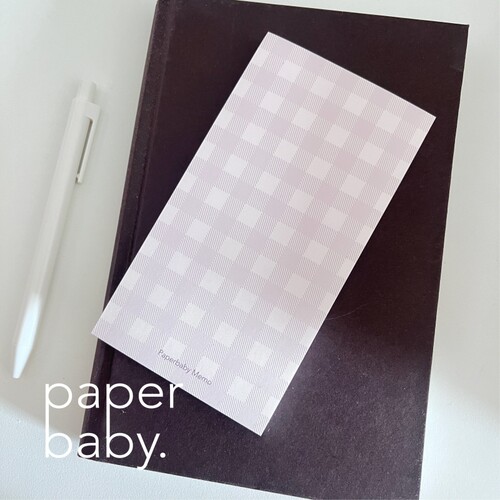 paperbaby 原创英伦复古格子极简便签本 手帐素材