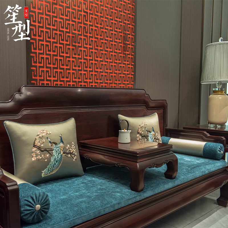 笙型中式红木沙发坐垫四季通用