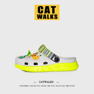 【潮酷穿搭】2026夏季新款趣味配饰洞洞鞋男女户外海滩度假包头拖