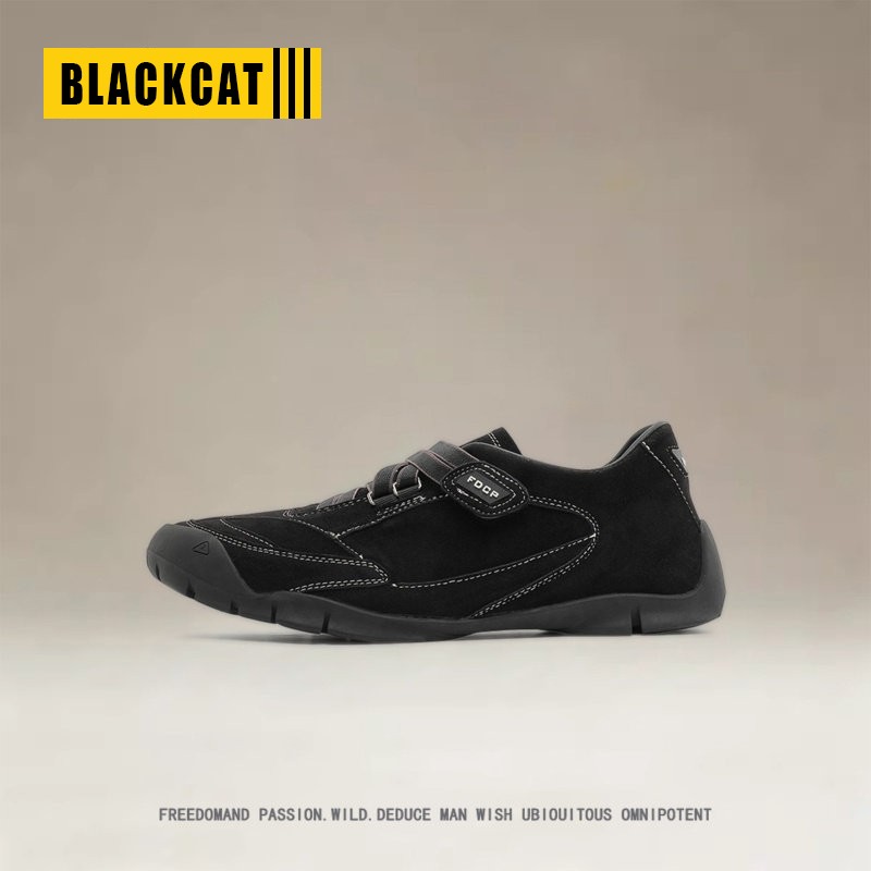 美国BLACKCAT鞋子男款二层猪皮休闲运动鞋2026秋季新款老钱风板鞋