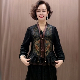 宫廷风背心 妈妈春装 马甲外套2025新款 新中式 国风上衣中老年春夏季
