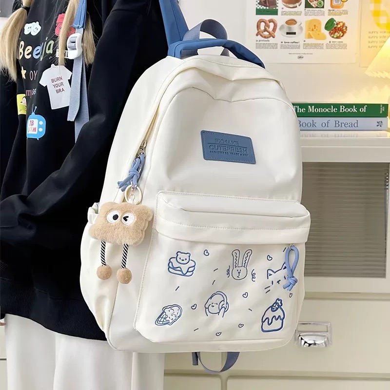 小学生书包ins小众女生高中学生初中生可爱轻便背包女双肩包2025