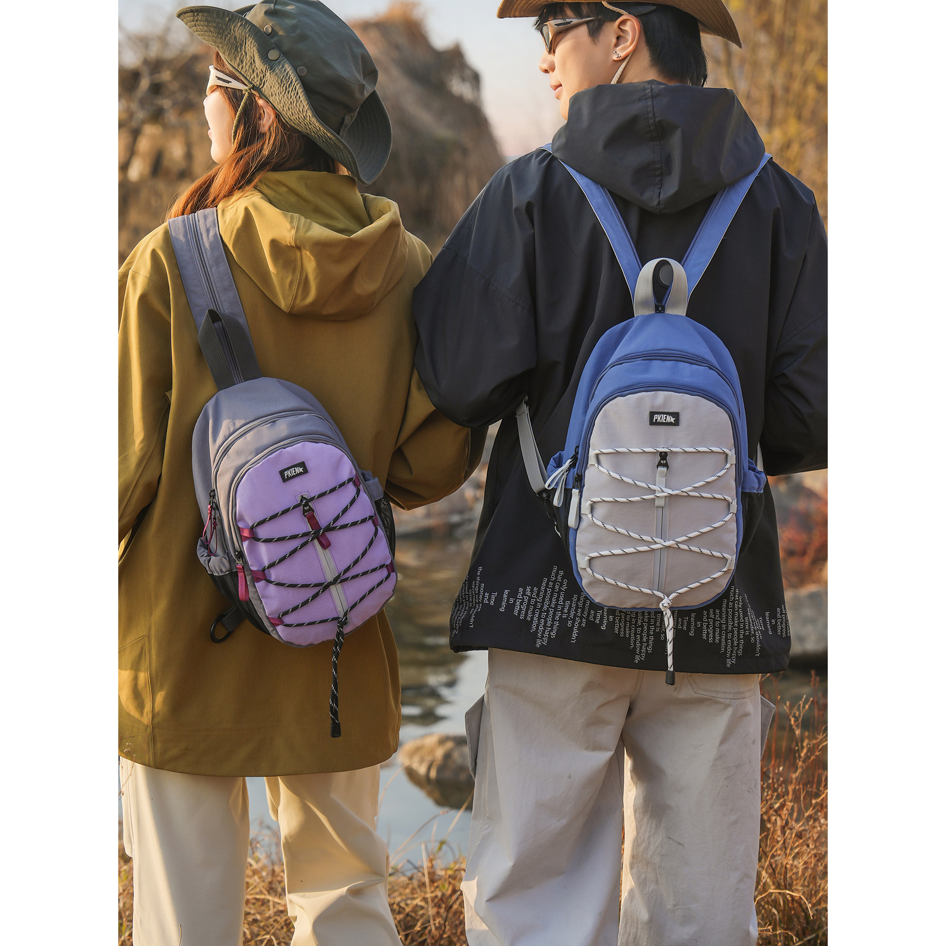 多用小双肩包男女休闲运动登山户外小背包斜挎胸包轻便防水旅行包