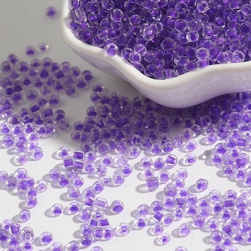 串珠配件透明幻彩染芯米珠十字绣