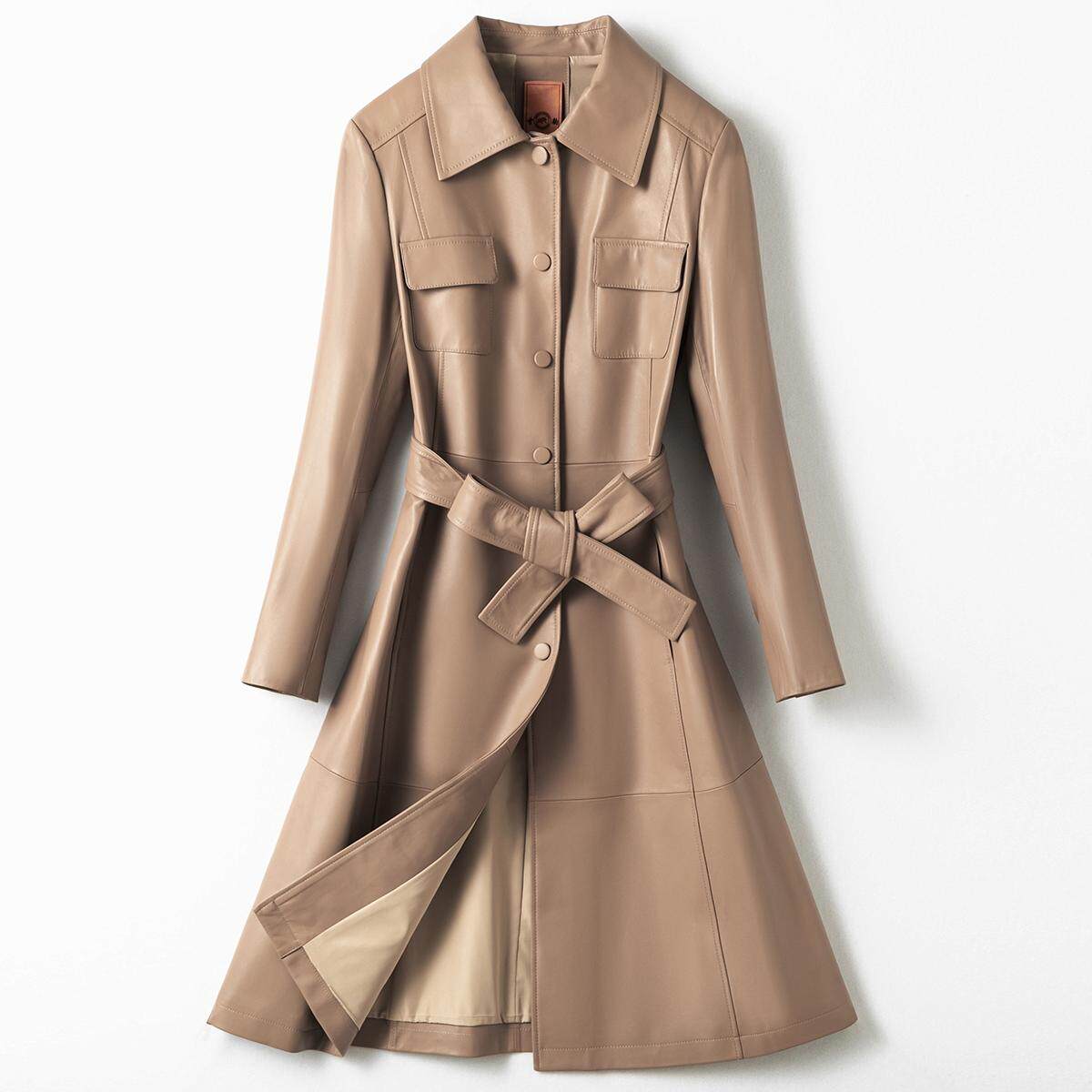 【柳哥严选】雪豹新款wbn98283lx2真皮皮衣女高级感年轻风衣