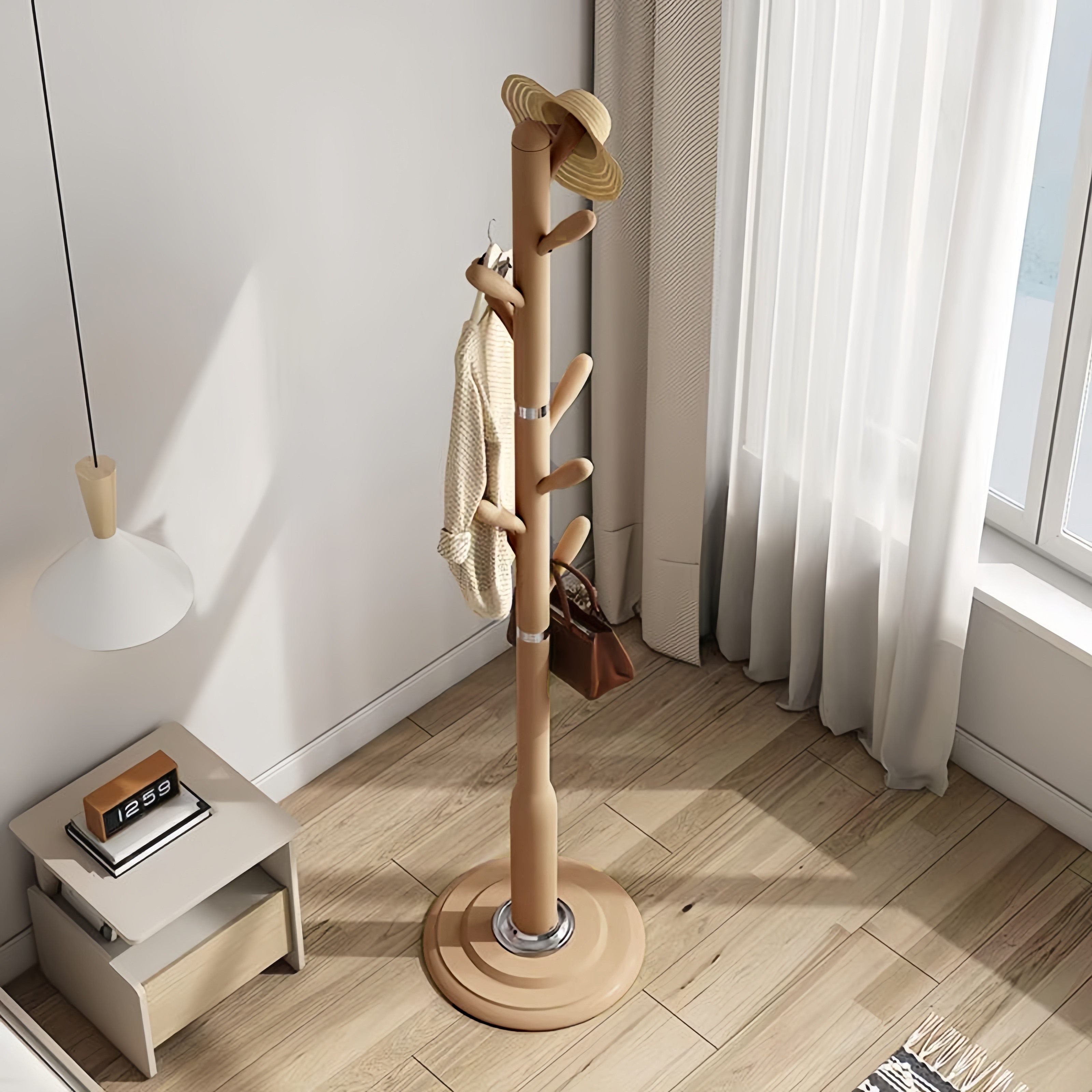 衣帽架金属挂衣架现代简约衣架卧室挂衣杆子置衣架客厅立式挂包架