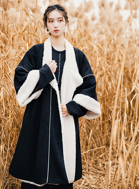 花朝记｜画旅人｜多色唐制披袄｜加绒保暖｜秋冬汉服｜圆领袍外套