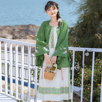 花朝记明制圆领衫马面裙文艺汉服