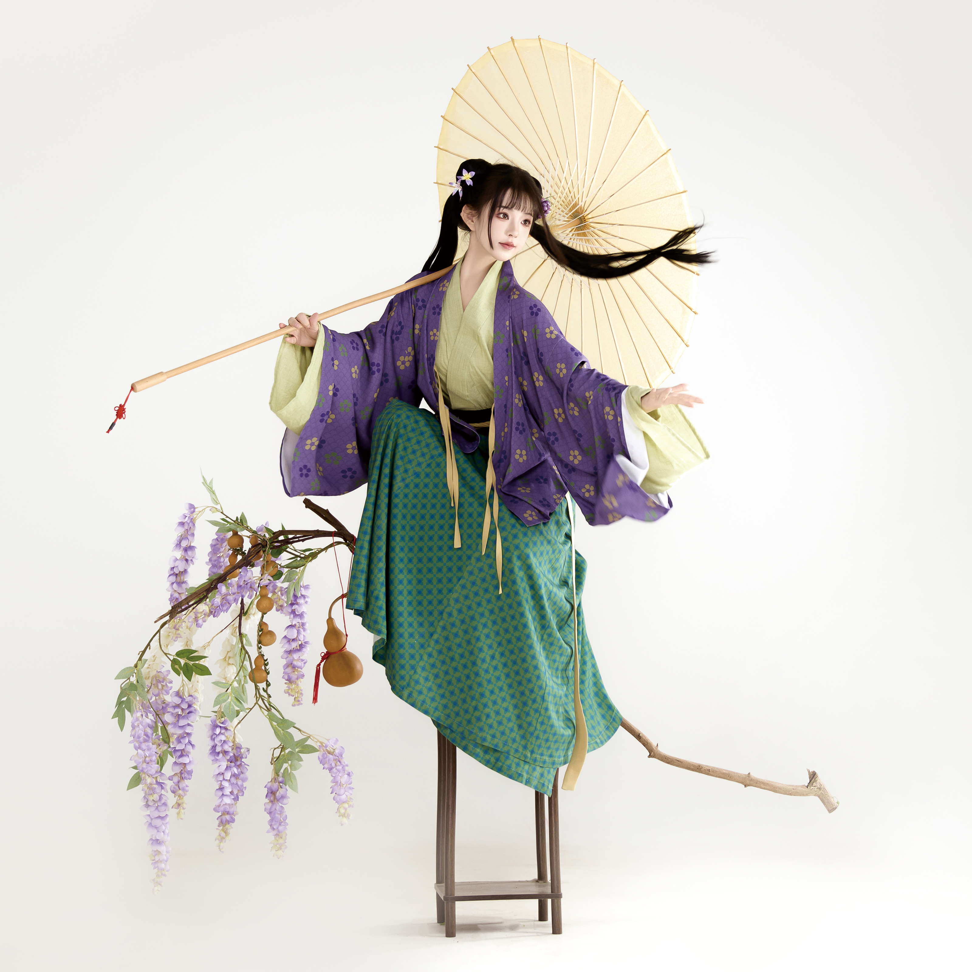 晋襦褶衣交窬裙亲肤传统日常汉服
