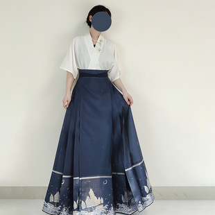 花朝记｜花花优选｜云帆｜春夏日常汉服｜明制马面裙对襟半袖 短衫