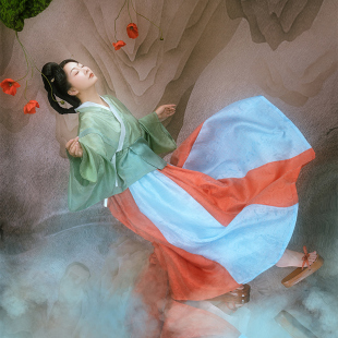花朝记｜典藏｜复晋花月赋｜其六：昔｜晋制汉服单襦破裙交窬裙