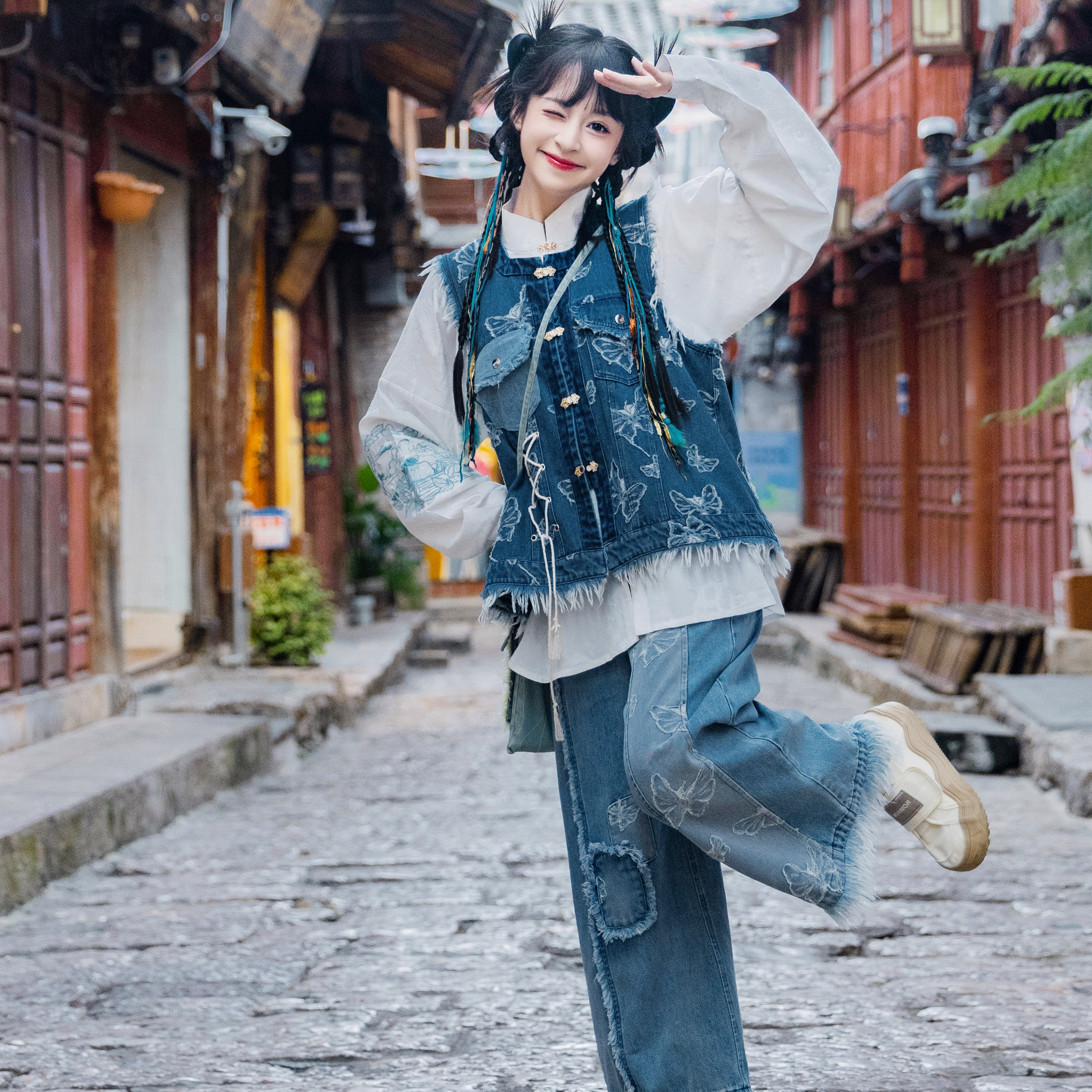 日常通勤明制春秋汉服比甲宋裤
