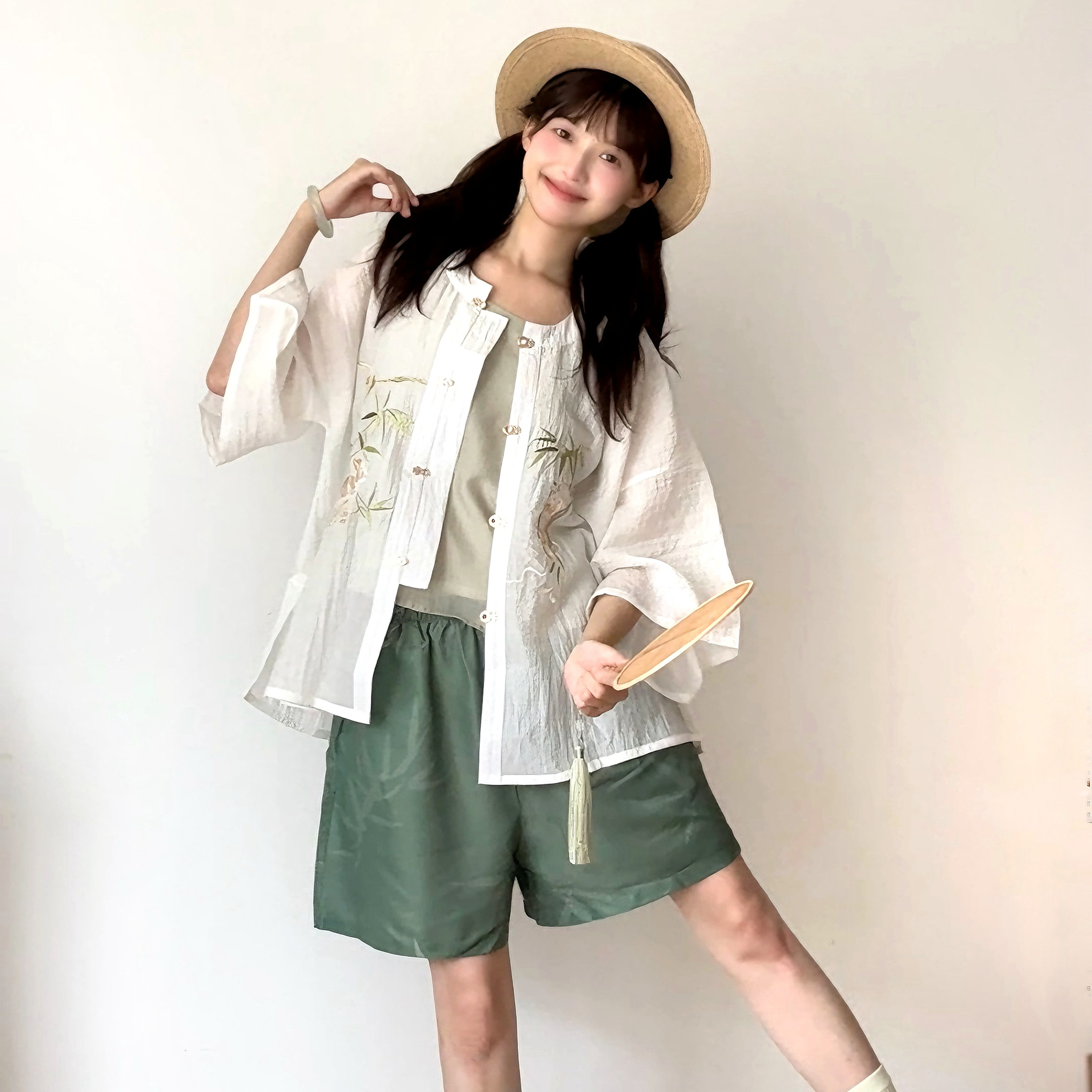 花朝记明制天丝日常通勤短裤汉服