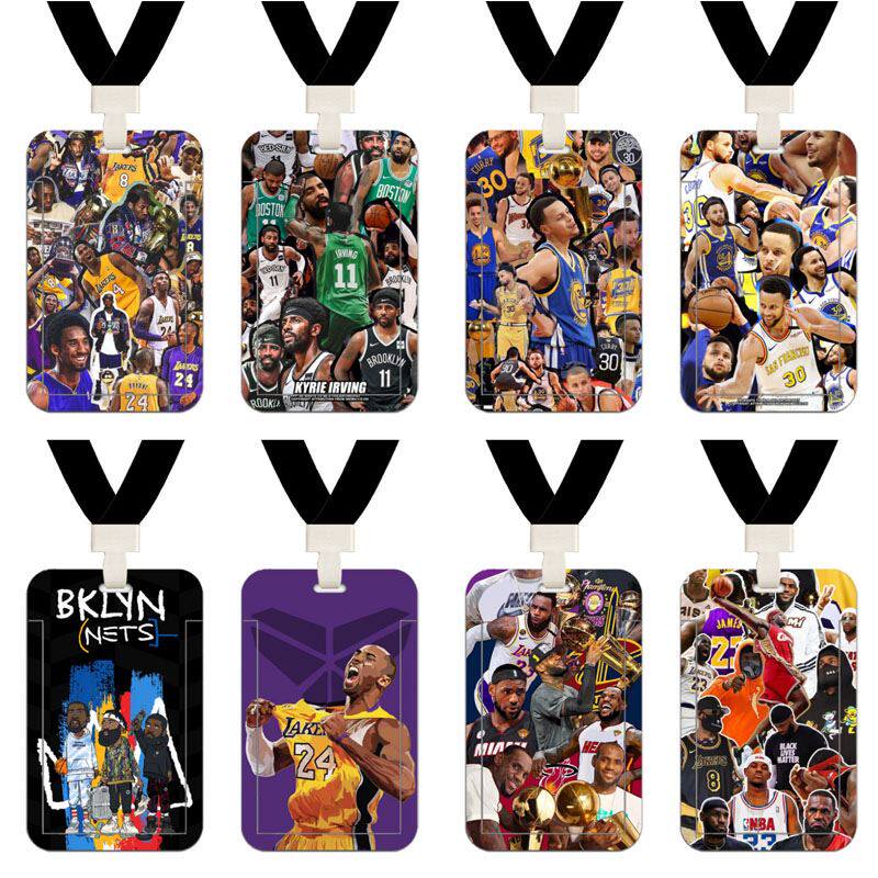 nba篮球球星库里欧文科比詹姆斯初中生高中生校牌饭卡保护套卡套