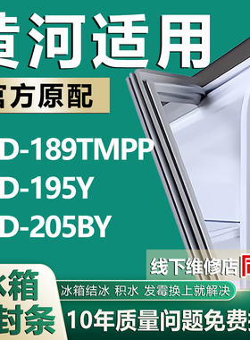 适用黄河BCD-189TMPP 195Y 205BY冰箱密封条门胶条磁性门吸条配件
