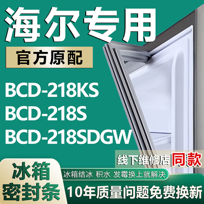 适用海尔BCD218KS 218S  218SDGW冰箱密封条门胶条门封条吸条磁条