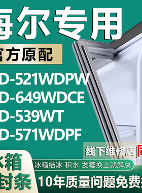适用海尔BCD-521WDPW 649WDCE 539WT 571WDPF冰箱密封条胶条磁条