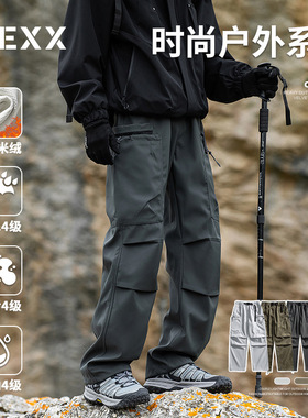 IZEXX潮牌加绒防水直筒冲锋裤山系户外美式伞兵裤两穿工装裤男款