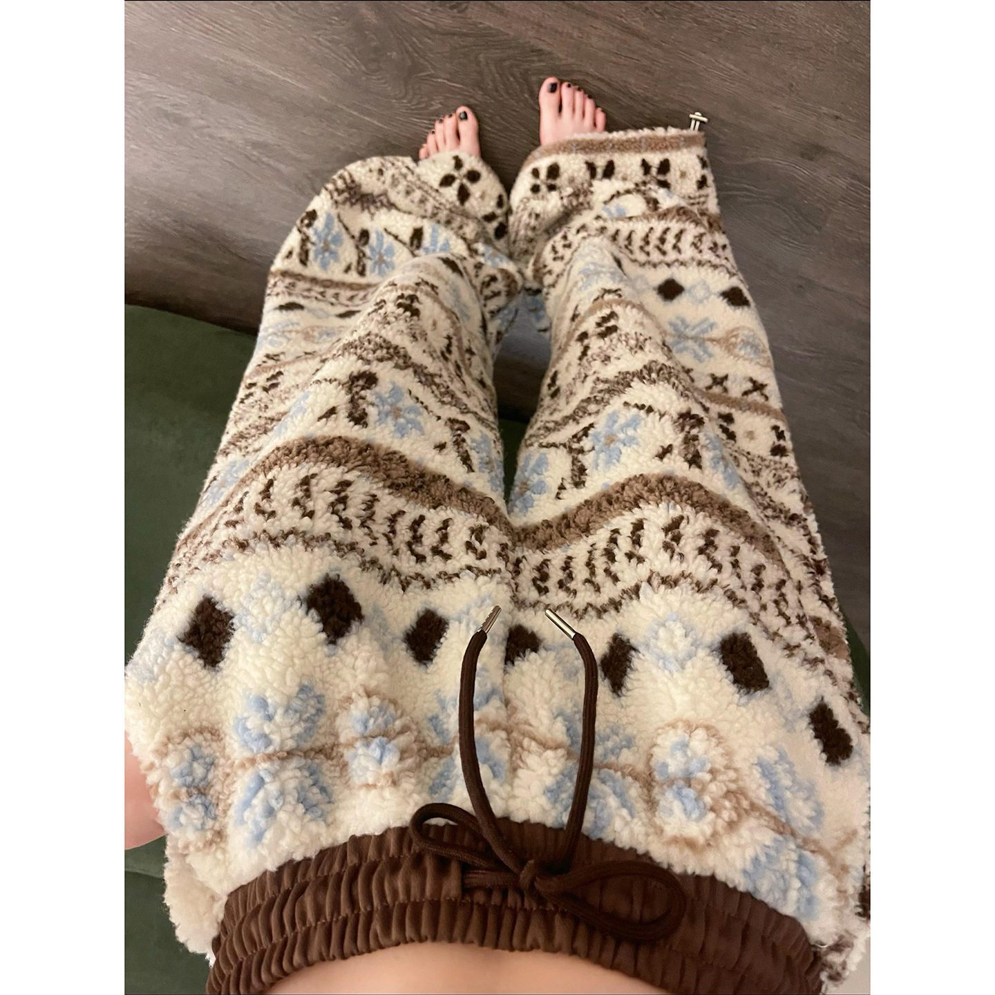 费尔岛羊羔绒阔腿裤女秋冬加绒加厚保暖防寒棉裤子休闲家居裤睡裤,女装/女士精品,休闲裤,淘宝优惠券,粉丝福利购,淘宝优惠卷