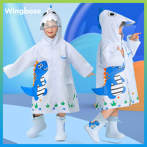 儿童雨衣男童女童2022新款防水全身幼儿园带书包位小学生宝宝雨披