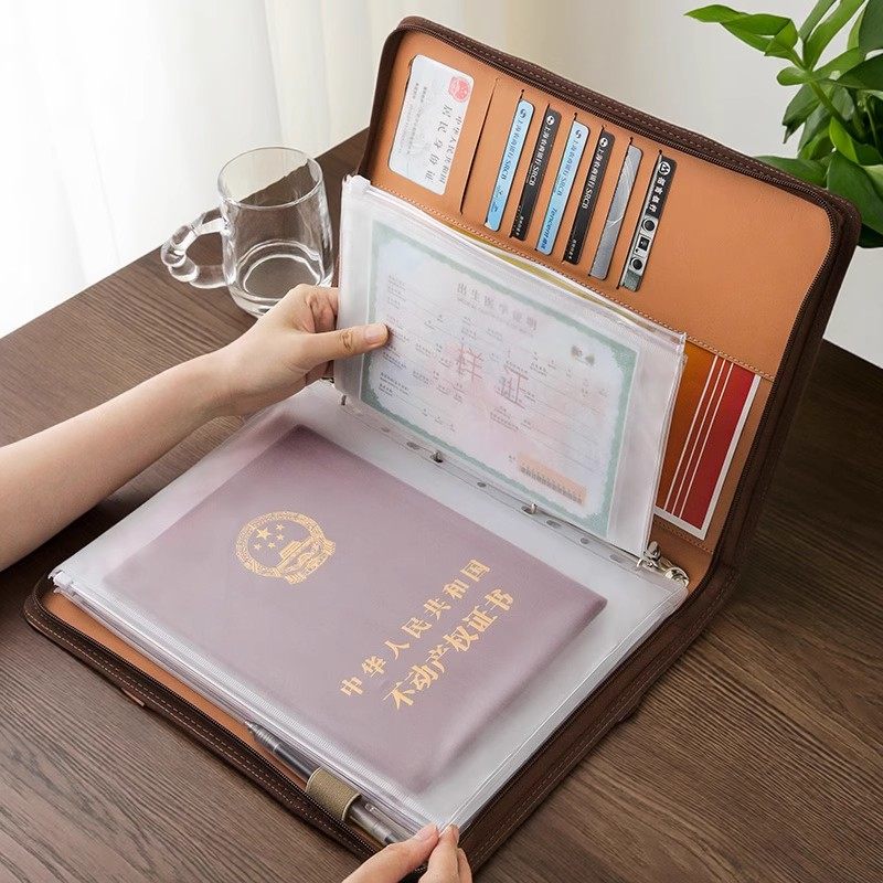 家用证件收纳包出生证家庭重要房本驾驶证文件收纳袋户口本多功能证书