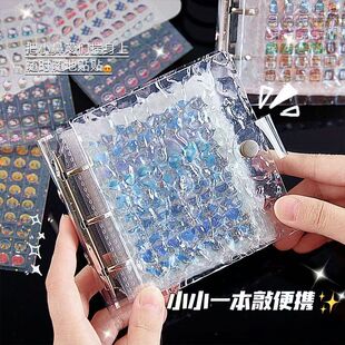饰图案防水可爱贴画迷你小皮卡美甲指甲贴 迷你水波纹小鼻嘎贴纸书女孩高颜值一本小比卡手账本收纳册卡通装