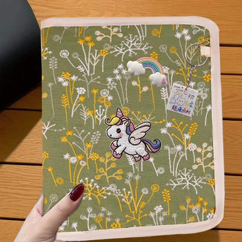 刺绣产检收纳册带拉链2025年新款