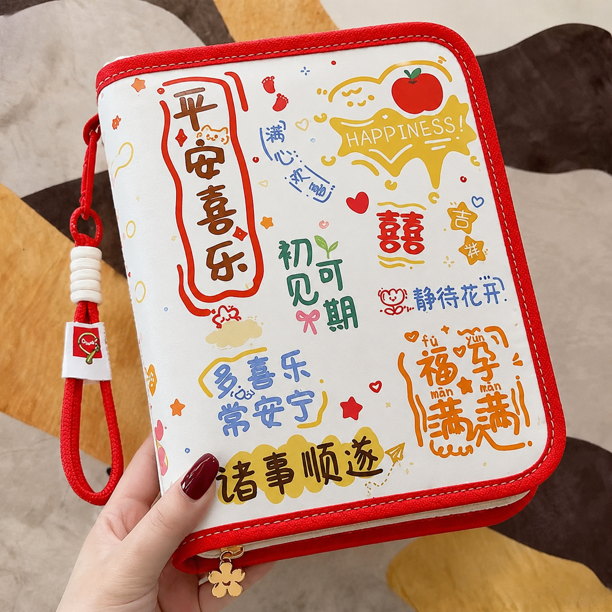 产检孕检收纳册产检报告单收纳册马宝宝带拉链孕期档案册便携式手提收纳袋文件夹孕妇初期用品产检资料记录册