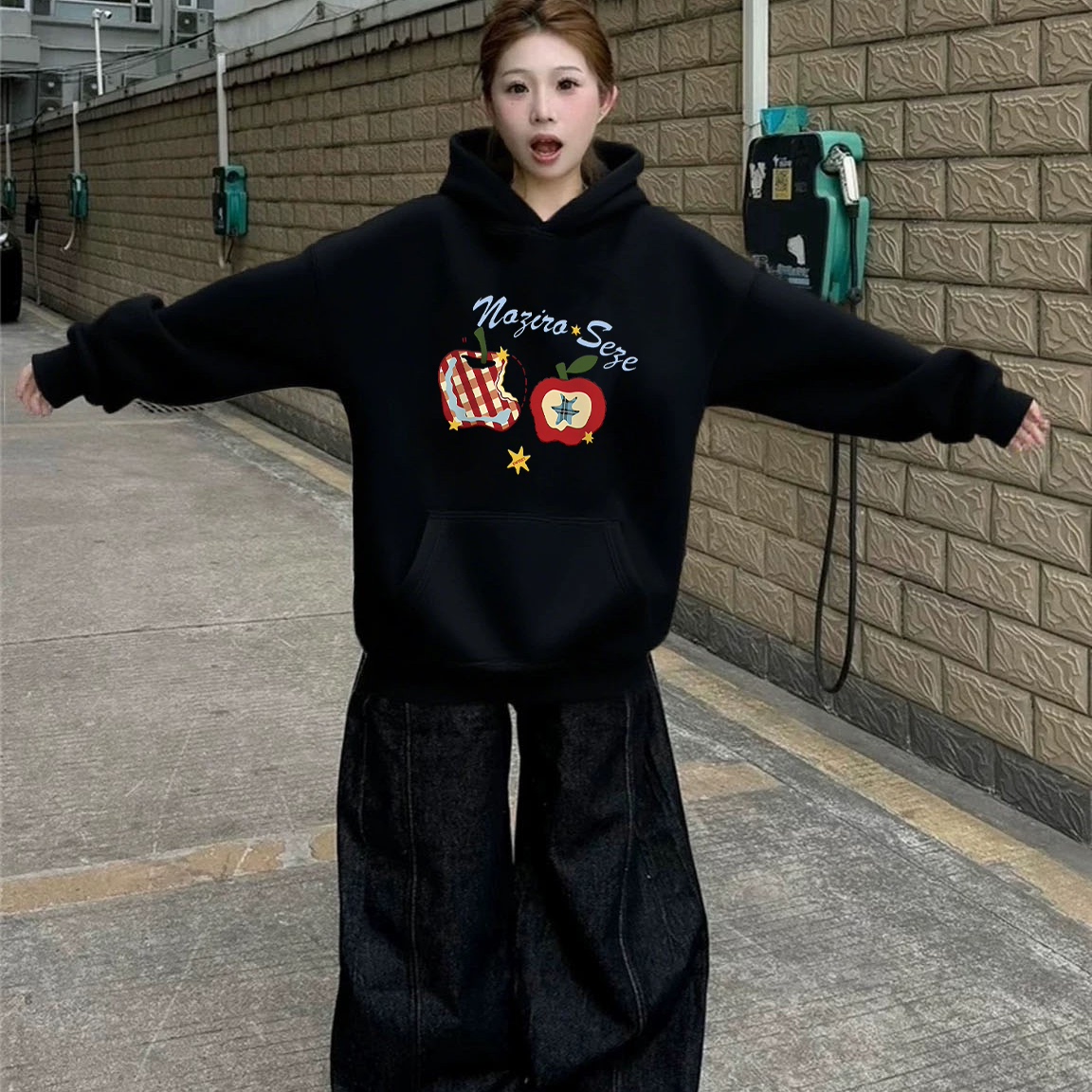 2025新款秋冬连帽加厚宽松卫衣