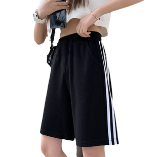 运动短裤女2026夏季新款bf风休闲学生跑步高腰纯棉宽松五分裤外穿