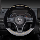 专用于日产天籁奇骏逍客阳光骐达14代轩逸蓝鸟冬季毛绒方向盘套