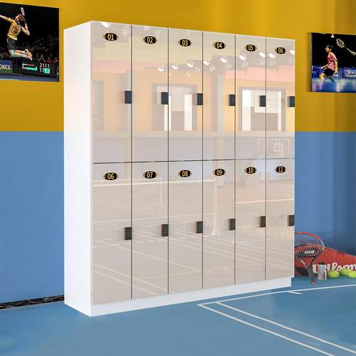 健身房更衣柜密码锁木质浴室洗浴中心理发店存包柜员工储物柜带锁