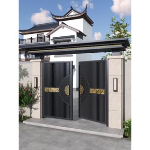 闽固庭铝合金庭院门电动平移门铁艺别墅大门不锈钢农村自建房