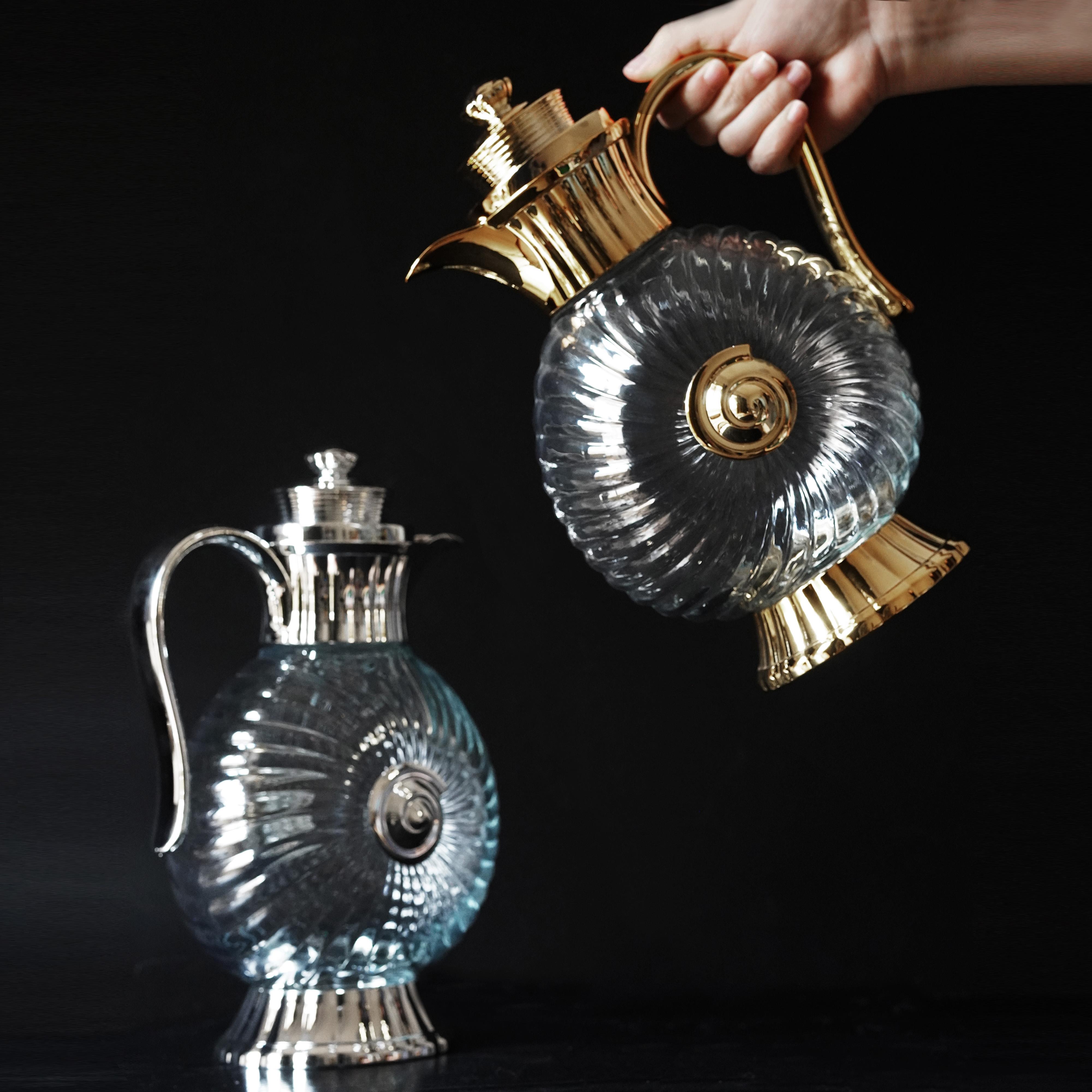 一枚橙 海螺金色银色夏日花茶冷水壶凉水壶泰式餐厅餐桌甜品店壶