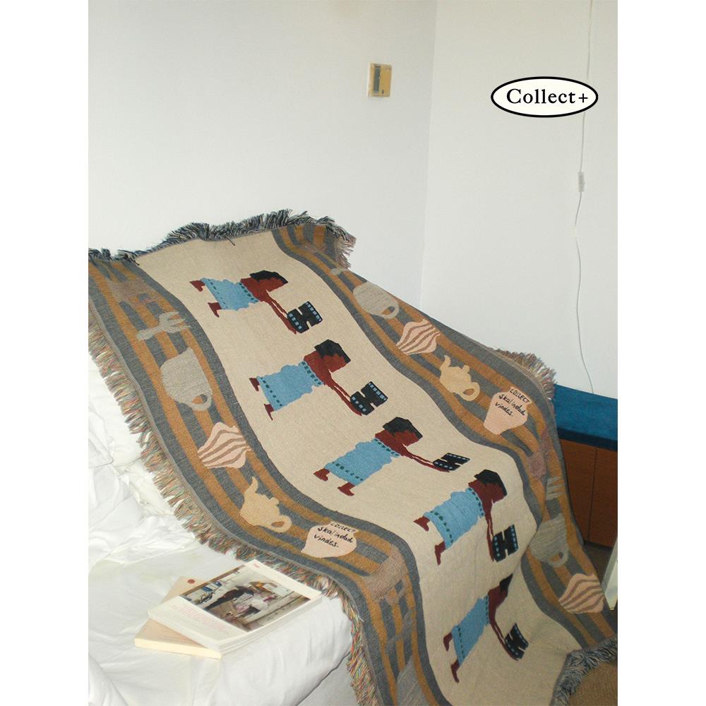 中古风针织可爱小毯子桌布餐垫沙发巾装饰布挂毯毛边壁毯床上盖毯