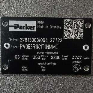 现货PV063R1K1T1NMMC 派克液压泵齿轮泵叶片泵