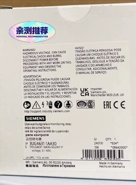 [议价]SIEMENS/3UG4631-1AW30 全新原装进口西门