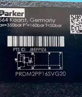 派克叠加式减压阀PRDM3AA06SVG15溢流阀PRDM3AA16SVG15直动式减压