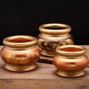 陶瓷香炉上香仙家用室内供奉招财进宝财神佛前上供具插香碗佛心经