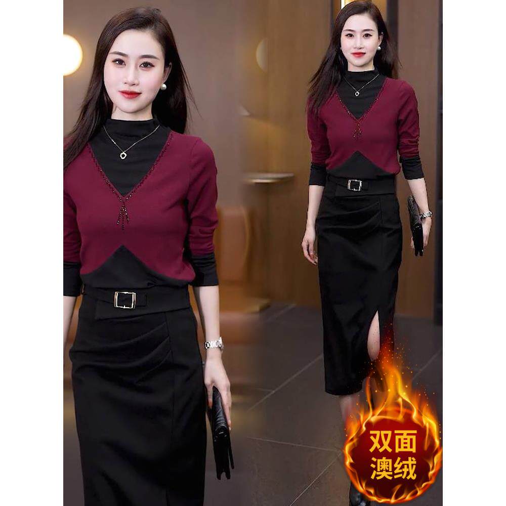 2025新款韩版别致漂亮打底衫秋冬新款t恤小众长袖上衣半高领加厚