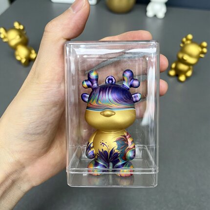 （小龙）diy钥匙扣小摆件手工迷你塑料流体熊挂件同配色随机发