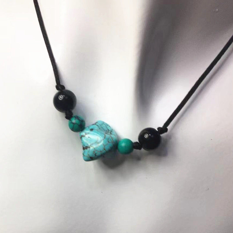 KHAM MAN DING ZHEN의 같은 청록색 목걸이 소년을위한 티베트 티베트 새해 선물 새로운 중국 스타일 펜던트 목걸이