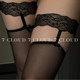CLOUD7 纯欲蕾丝边蝴蝶结吊带硅胶防滑大腿袜性感黑丝女