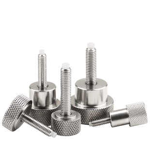 不锈钢带胶头手拧螺丝防刮花塑料头紧定螺钉手紧固定螺栓M3M4M5M6
