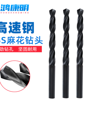 HSS高速钢钻头直柄麻花钻咀电钻头金属钻孔锋利坚固0.5-13mm黑色