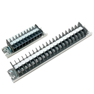 正泰接线端子TD导轨板式3排电线连接器柱15A40位铜片对接201030A