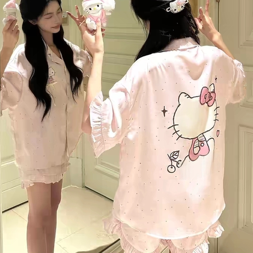 韩国东大门睡衣女短袖带