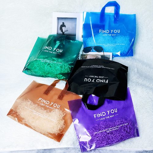 pe时尚透明女装购物袋定制logo