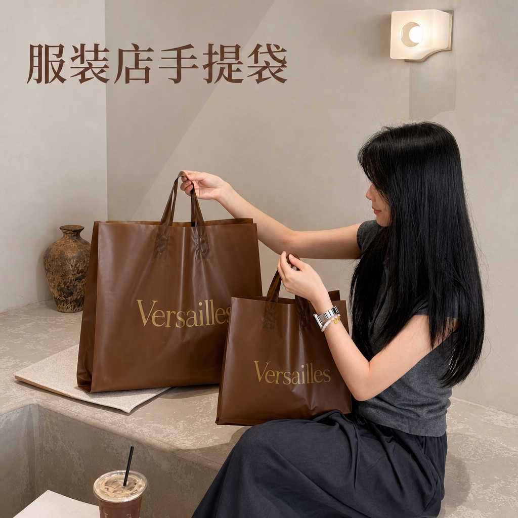 ins服装店手提袋女装店购物袋秋冬定制塑料包装袋加厚打包袋Y636